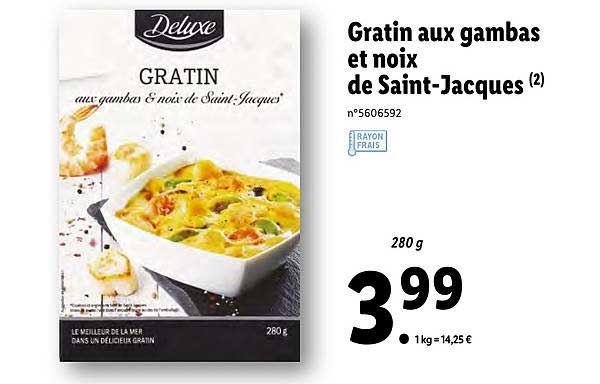 gratin aux gambas et noix de saint-jacques