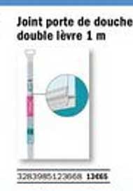 joint porte de douche double lèvre 1 m