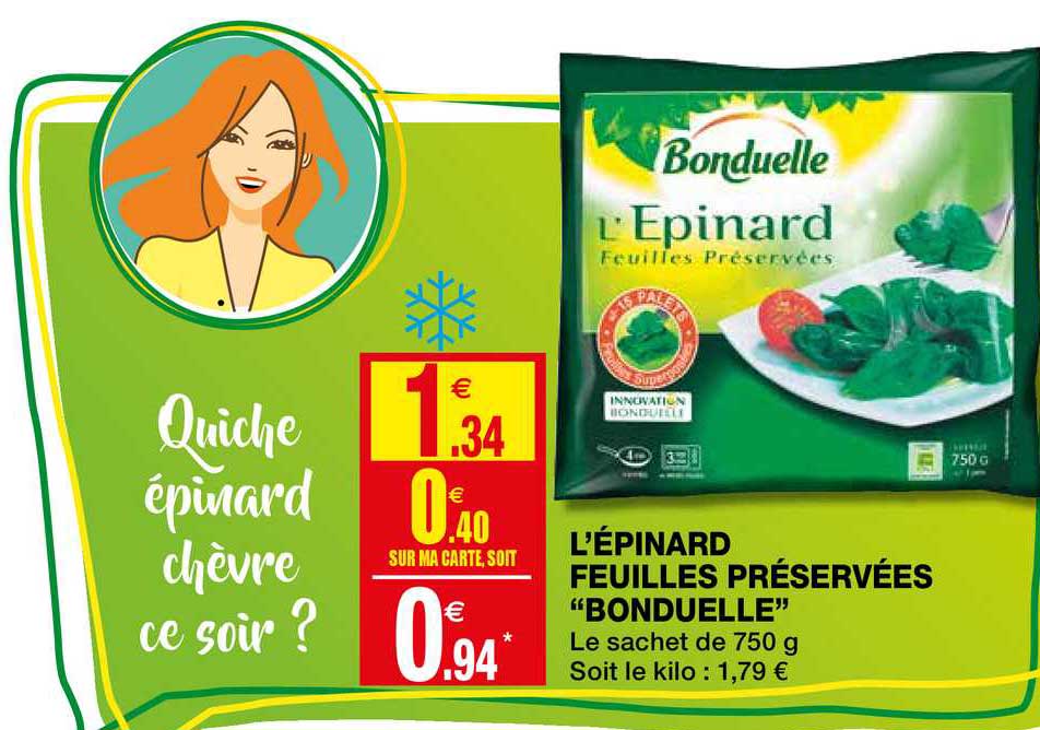 l'épinard feuilles préservées bonduelle