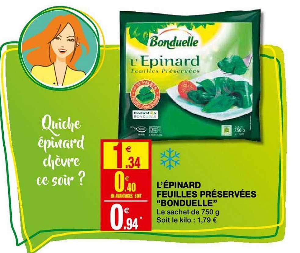 l'épinard feuilles préservées bonduelle