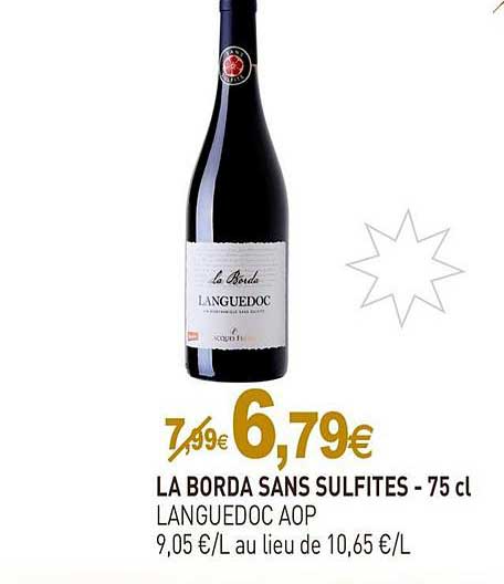 la borda sans sulfites - 75 cl