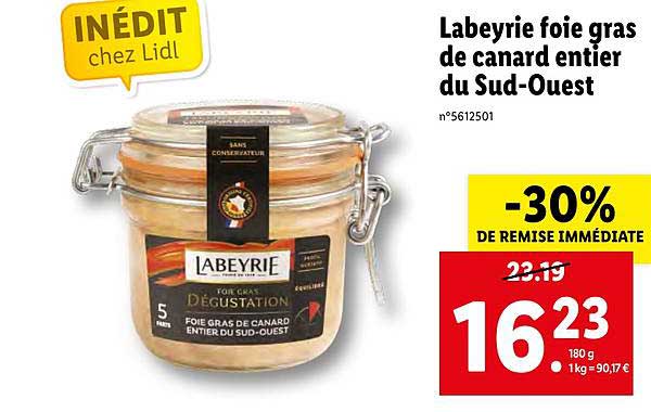 labeyrie foie gras de canard entier du sud-ouest