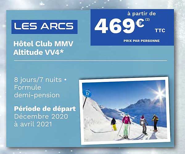 las arcs hôtel club mmv