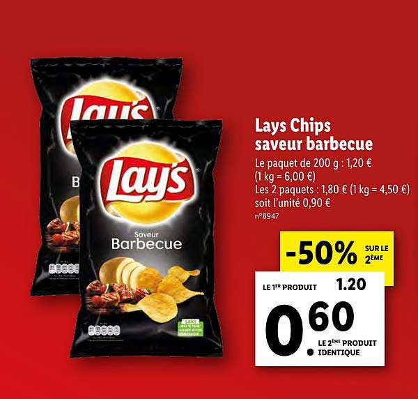 Lays Chips Saveur Barbecue