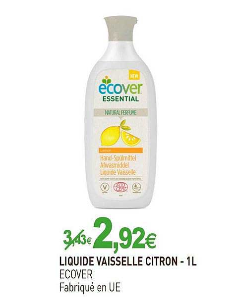 liquide vaisselle citron ecover - 1l