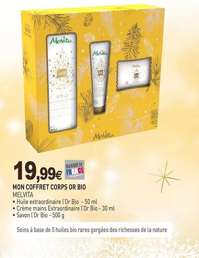 mon coffret corps or bio melvita