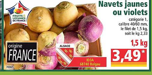 navets jaunes ou violets