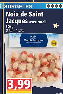 noix de saint jacques avec corail