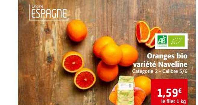 oranges bio variété naveline