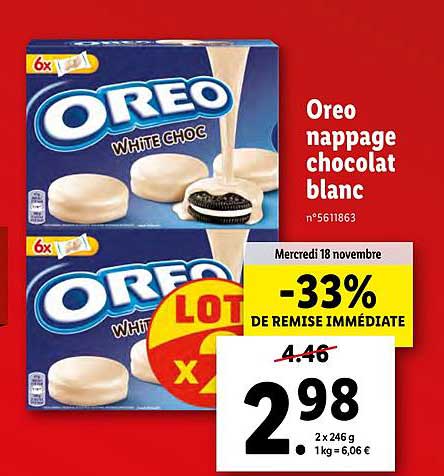 oreo nappage chocolat blanc
