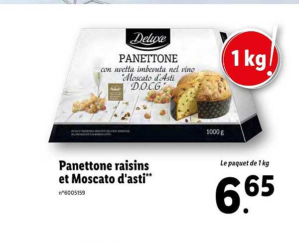 panettone raisins et moscato d'asti