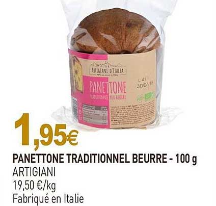 panettone traditionnel beurre artigiani