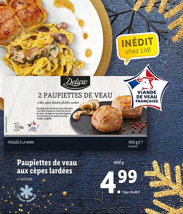 Paupiettes De Veau Aux Cèpes Lardées