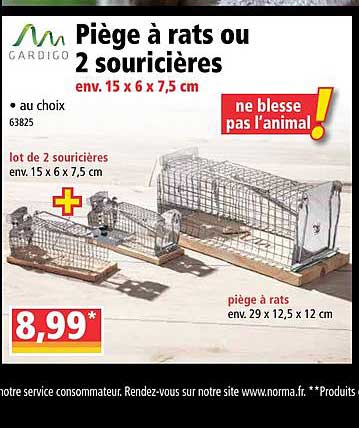 piège à rats ou 2 souricières cardigo