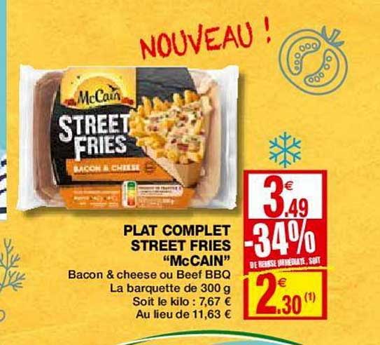 plat complet street fries mc cain -34% de remise immédiate