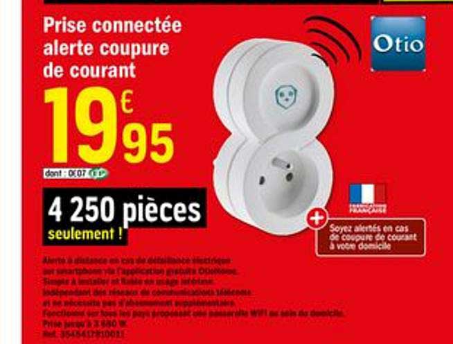 prise connectée alerte coupure de courant