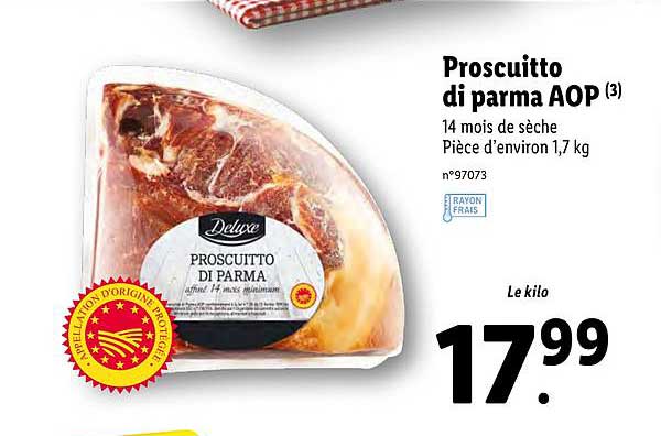 proscuitto di parma aop