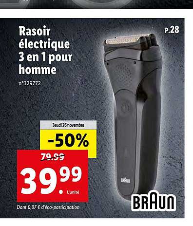 Rasoir électrique 3 En 1 Pour Homme