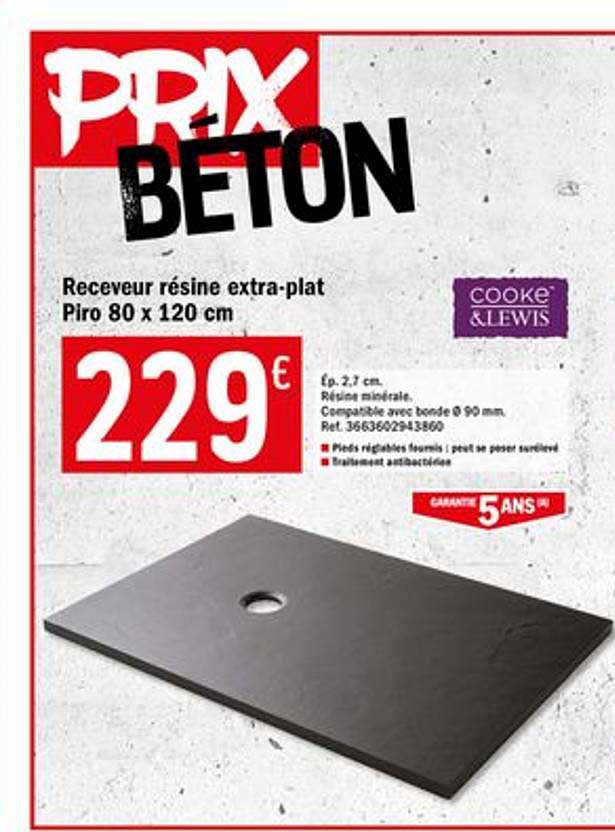 receveur résine extra plat piro 80 x 120cm