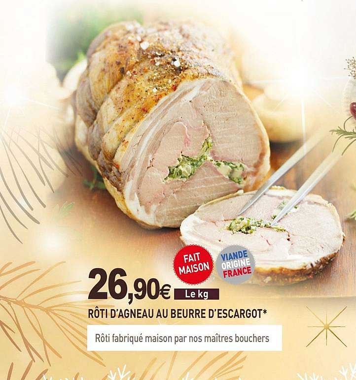 rôti d'agneau au beurre d'escargot