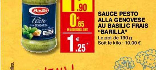 sauce pesto alla genovese au basilic frais barilla