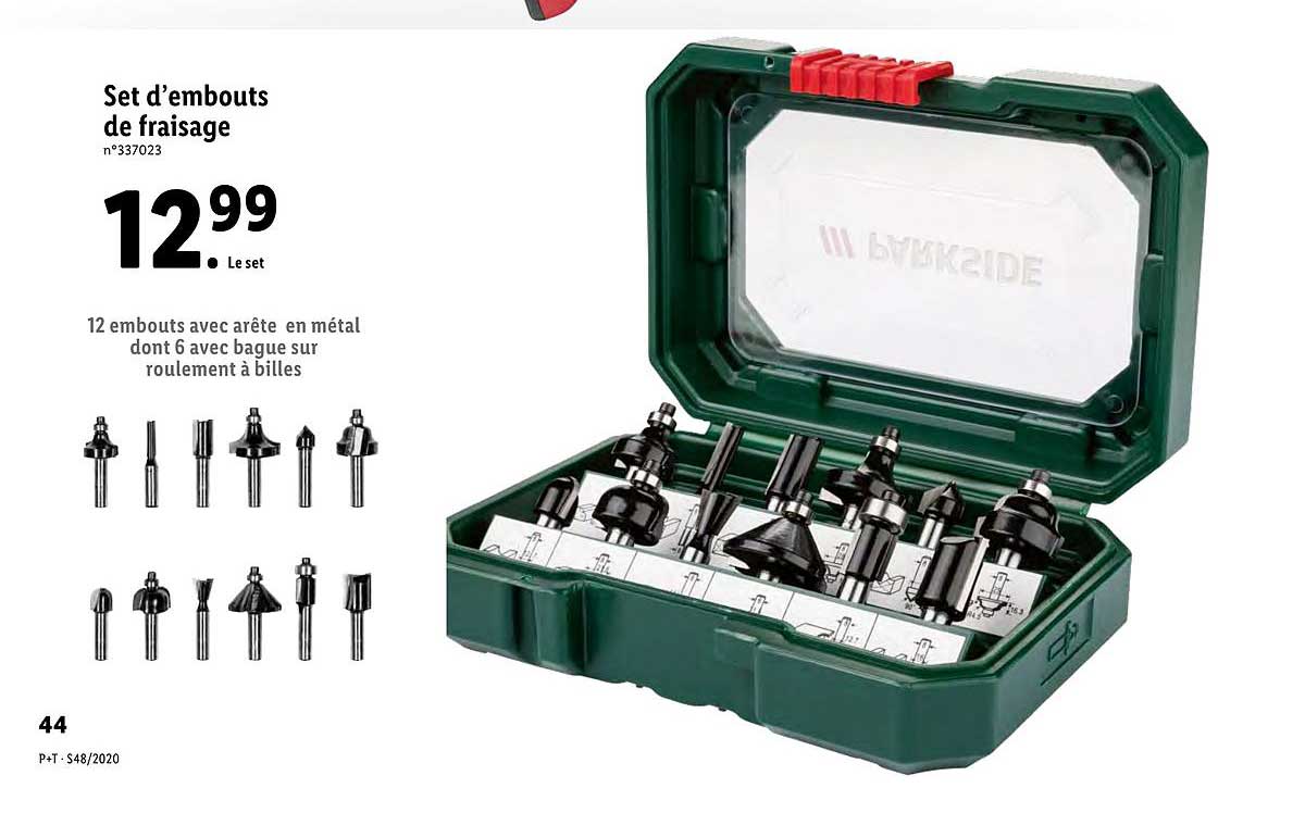 set d'embouts de fraisage