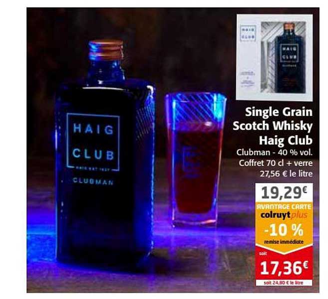 single grain scotch whisky haig club