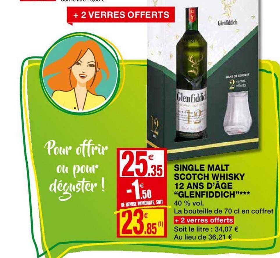 single malt scotch whisky 12 ans d'âge glenfiddich