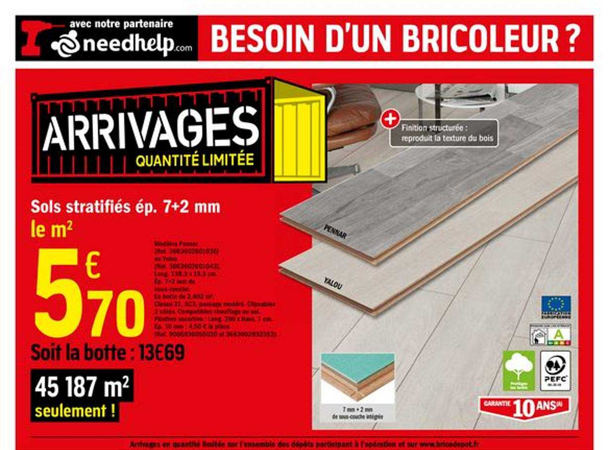 sols stratifiés ép. 7+2 mm