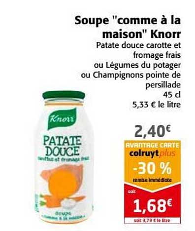 soupe comme à la maison knorr