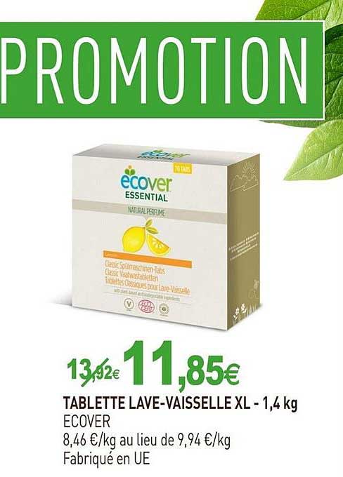 tablette lave vaisselle xl ecover - 1,4 kg