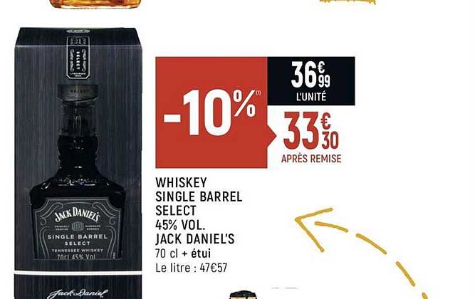 whiskey single barrel select 45% vol. jack daniel's