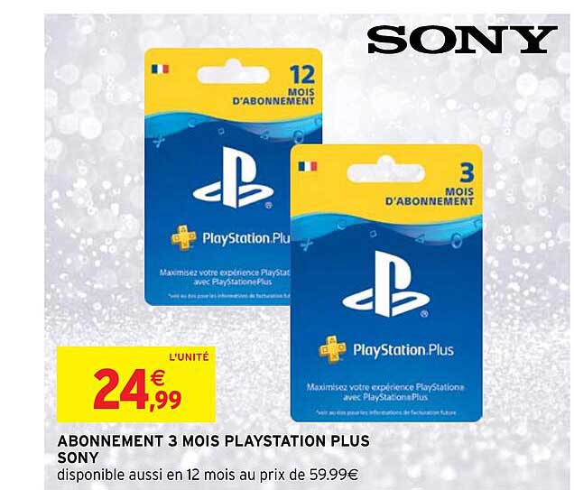 abonnement 3 mois playstation plus sony