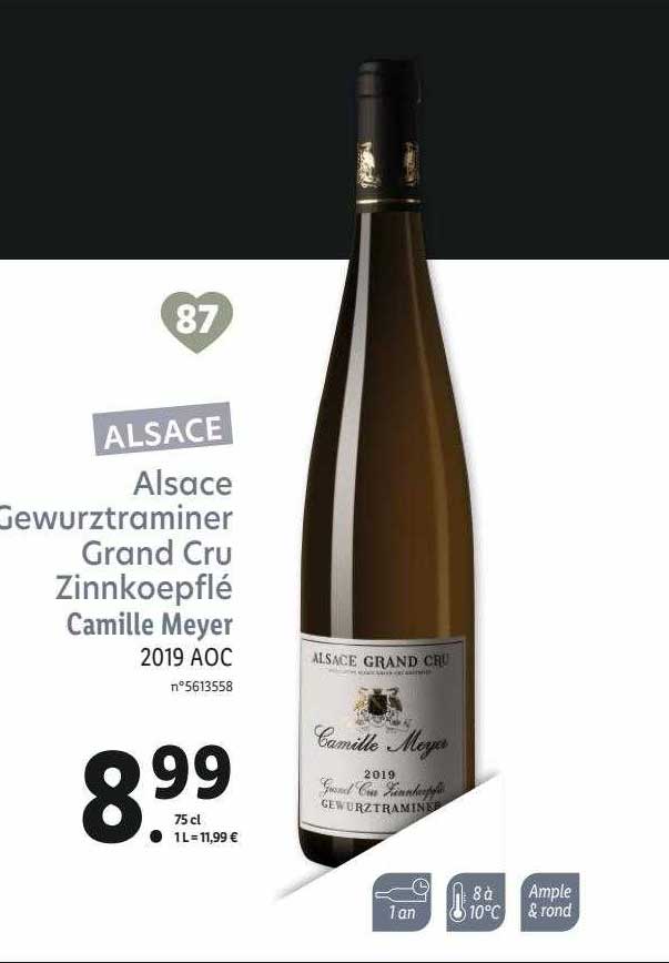 alsace gewurztraminer grand cru zinnkoepflé camille meyer 2019 aoc