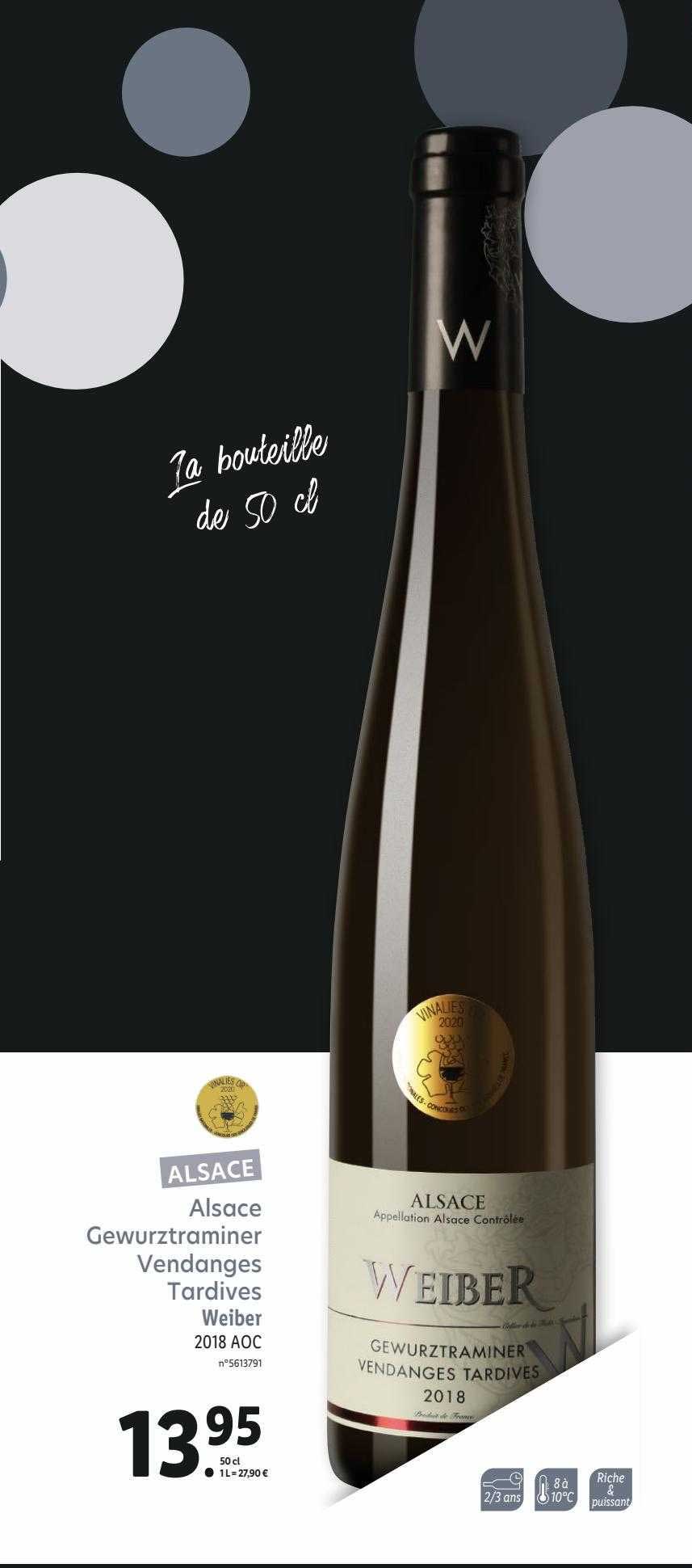 alsace gewurztraminer vendanges tardives weiber 2018 aoc