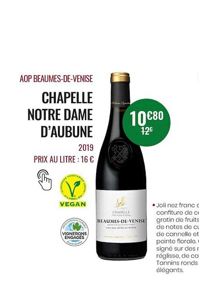 aop beaumes-de-venise chapelle notre dame d'aubune 2019