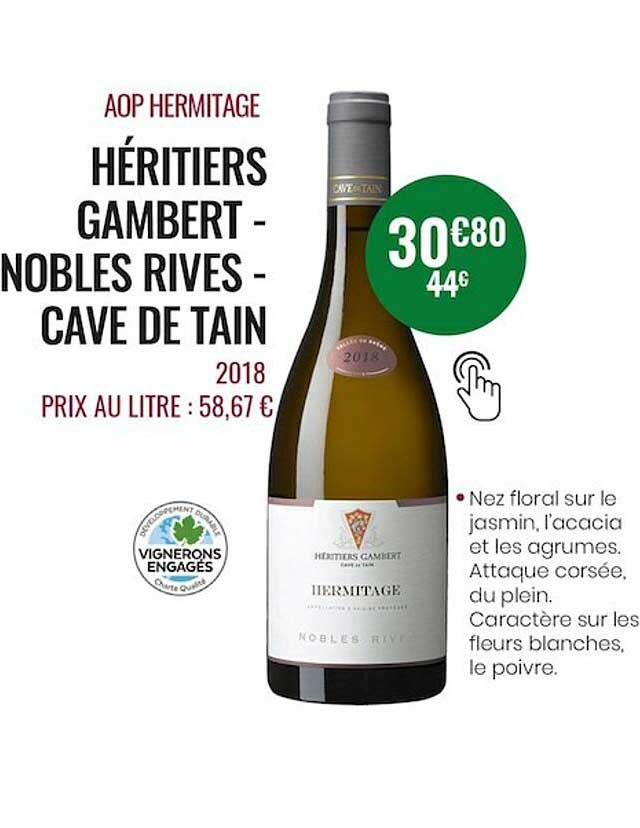 aop hermitage héritiers gambert - nobles rives - cave de tain 2018