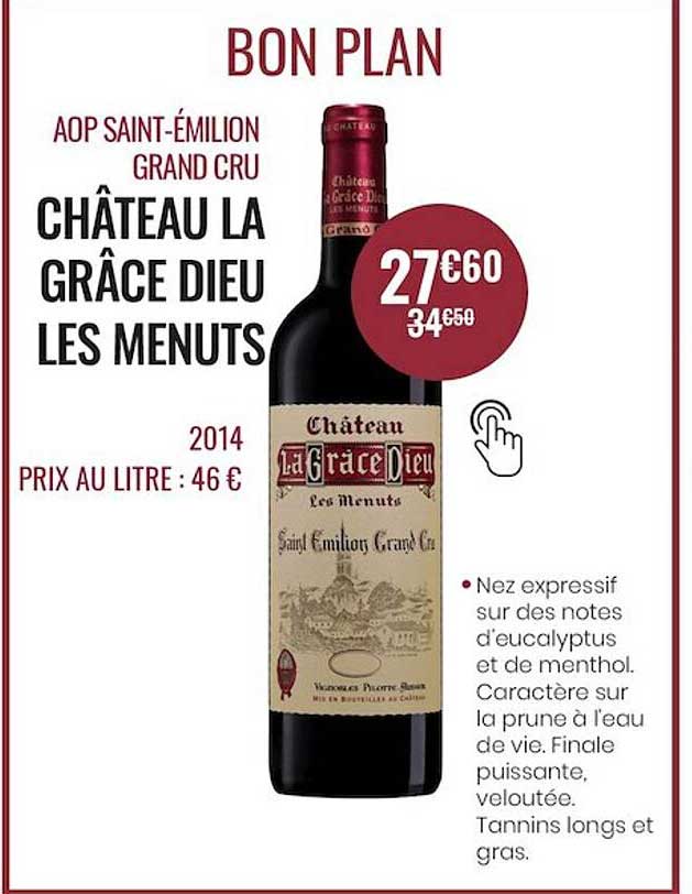 aop saint-émilion grand cru château la grâce dieu les menuts 2014