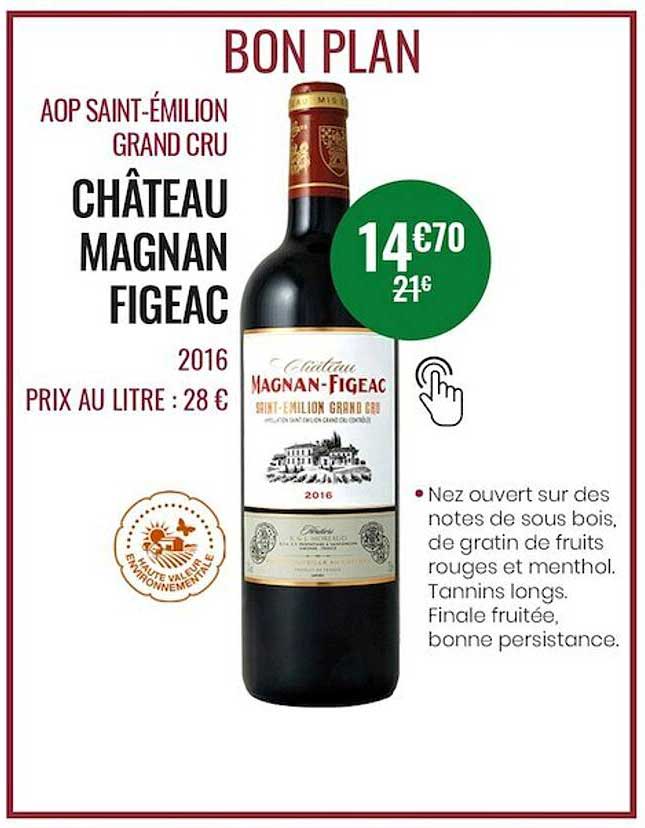 Aop Saint-émilion Grand Cru Château Magnan Figeac 2016