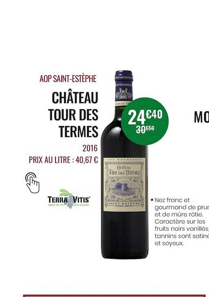 aop saint-estèphe château tour des termes 2016