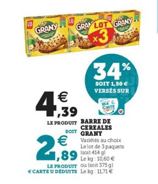 barre de céréales grany