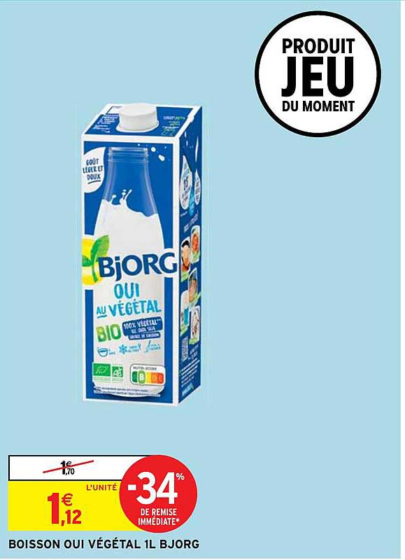 boisson oui végétal 1l bjorg