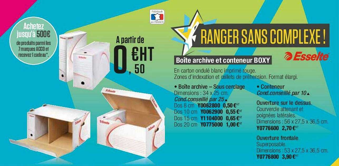 boîte archive et conteneur boxy