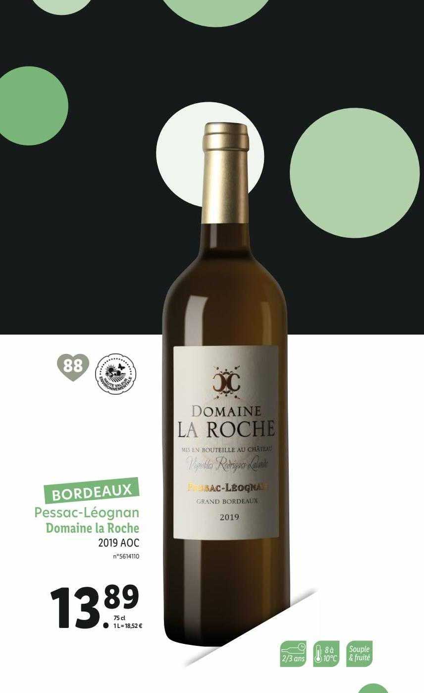 bordeaux : pessac-léognan domaine la roche 2019 aoc