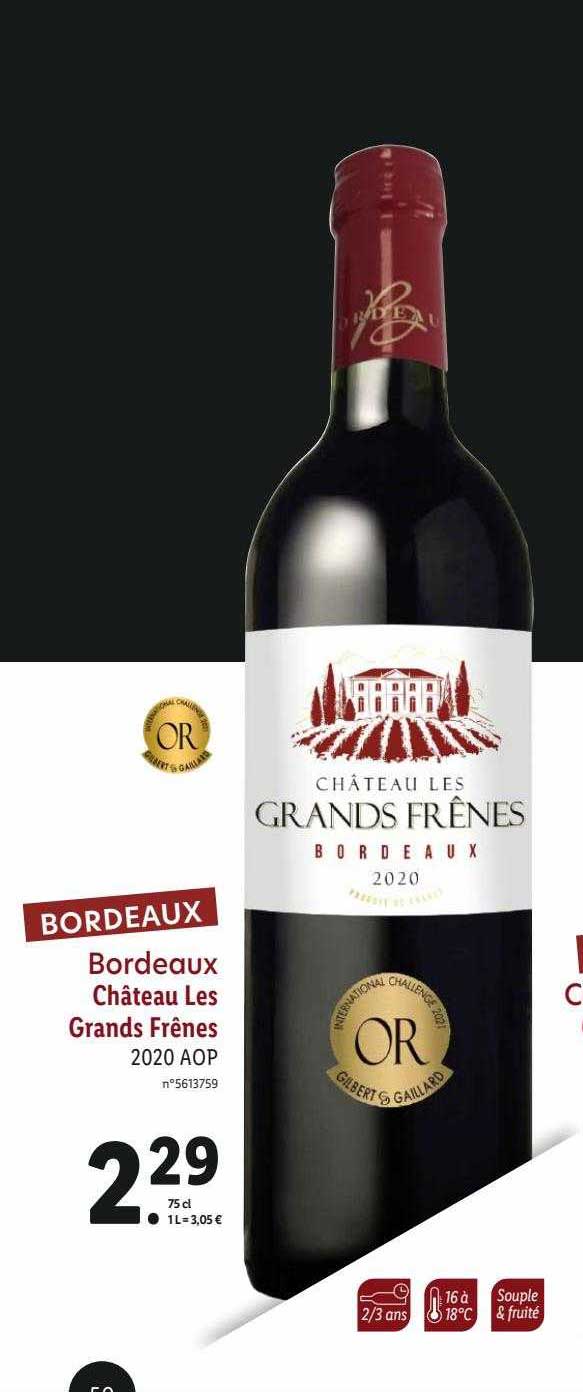 bordeaux château les grands frènes 2020 aop