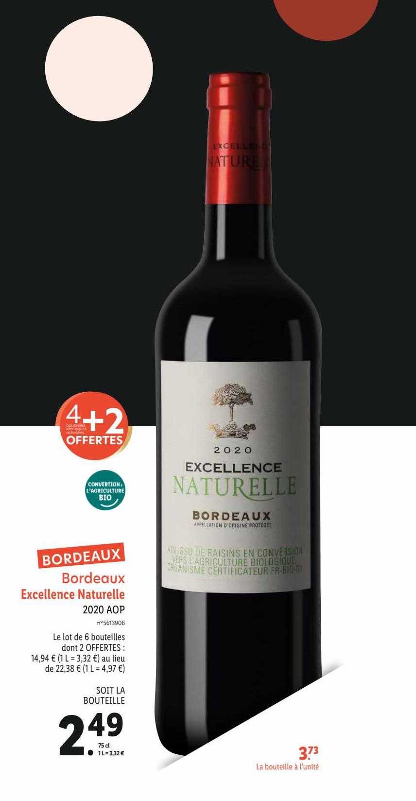 Bordeaux Excellence Naturelle 2020 Aop