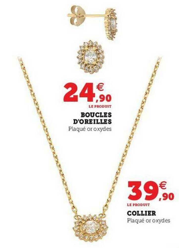 boucles d'oreilles, collier