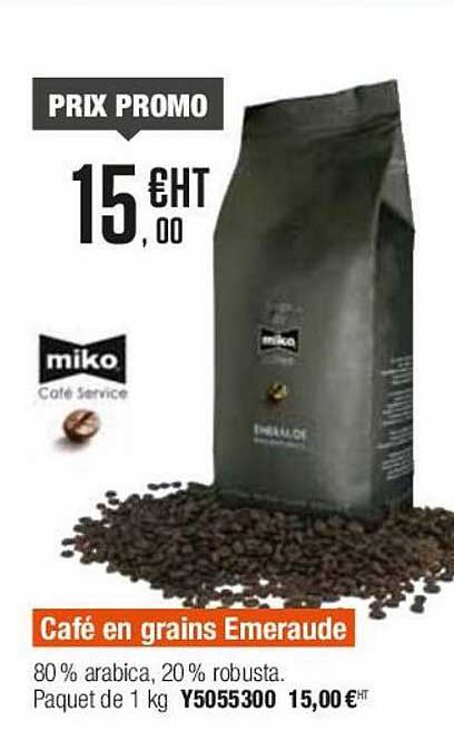 café en grain émeraude miko