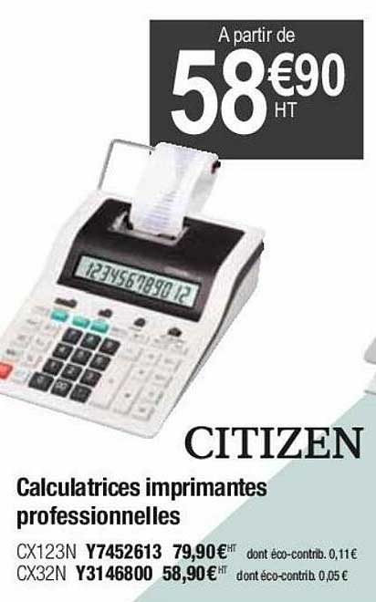 calculatrices imprimantes professionnelles citizen