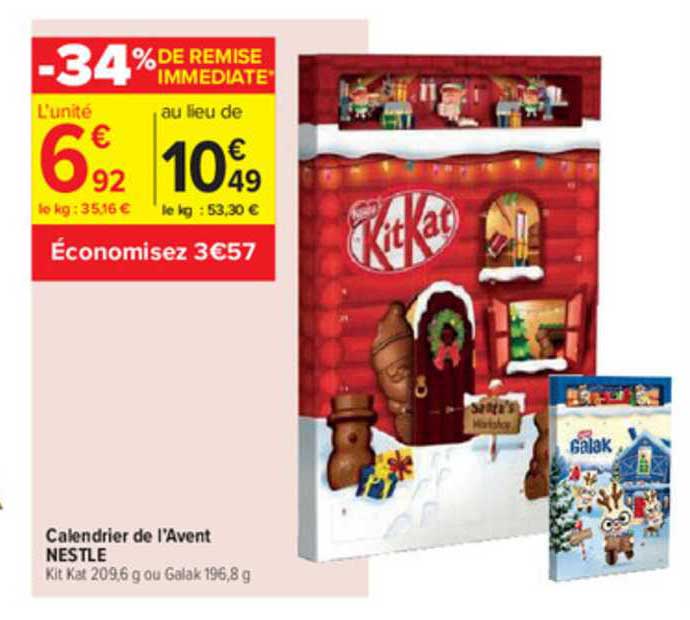 calendrier de l'avent nestlé